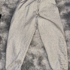 PINK Victoria’s Secret Gray Shimmer Sweatpants - EUC XS